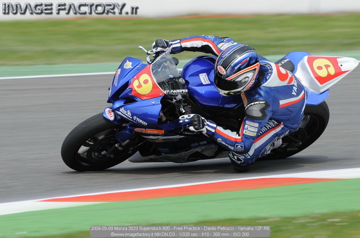 2009-05-09 Monza 3023 Superstock 600 - Free Practice - Danilo Petrucci - Yamaha YZF R6